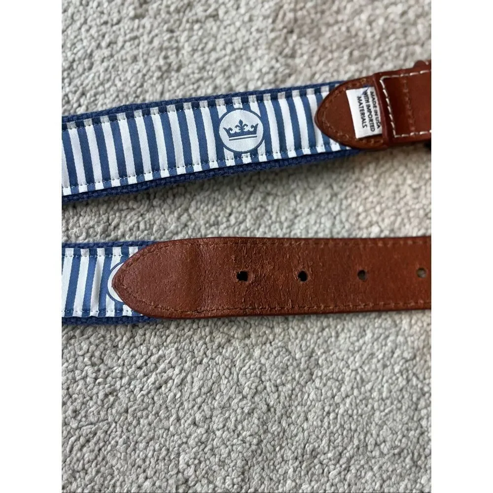 NWOT Peter Millar stitched “grandfather” belt, Sz 44, $198